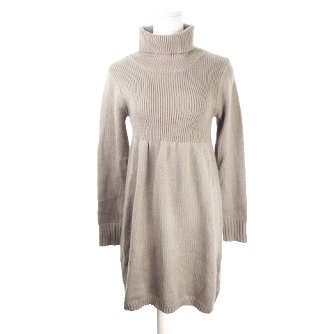 ローリーズファーム Lowrys Farm ワンピース ニット ミニ タートルネック 長袖 F グレー Yh11 レディース 198 ベクトルパーク