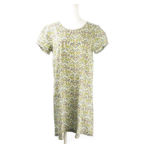 ビームスボーイ Beams Boy ワンピース ミニ 半袖 花柄 オリエンタル バックリボン 黄緑 イエローグリーン Ck13 レディース 198 ベクトルパーク