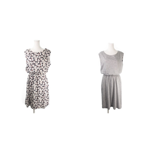 ロッソ Rosso アーバンリサーチ ワンピース リバーシブル ひざ丈 ノースリーブ 花柄 総柄 F 紺 ネイビー Yh21 レディース 198 ベクトルパーク