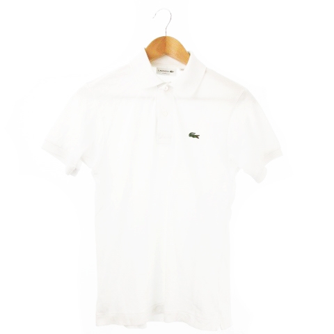 ラコステ Lacoste ポロシャツ 半袖 鹿の子 ロゴ ワンポイント Xs 白 ホワイト Ck3 メンズ 198 ベクトルパーク
