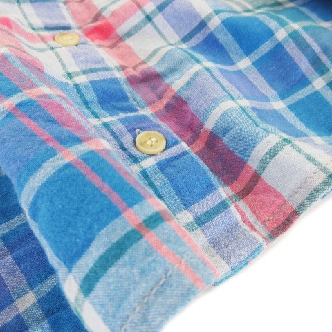 エヘカソポ サマンサモスモス Ehka Sopo Sm2 ワンピース シャツ ひざ丈 半袖 チェック M 青 ブルー Yh9 レディース 198 ベクトルパーク