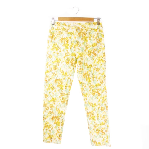 イッカ Ikka パンツ テーパード ストレッチ 花柄 64 オレンジ Ao13 レディース 198 ベクトルパーク