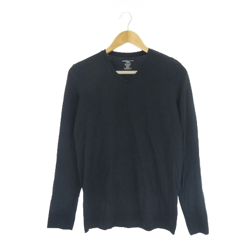 マジェスティックフィラチュール Majestic Filatures Tシャツ カットソー Vネック 長袖 M 黒 ブラック Ki12 メンズ 198 ベクトルパーク