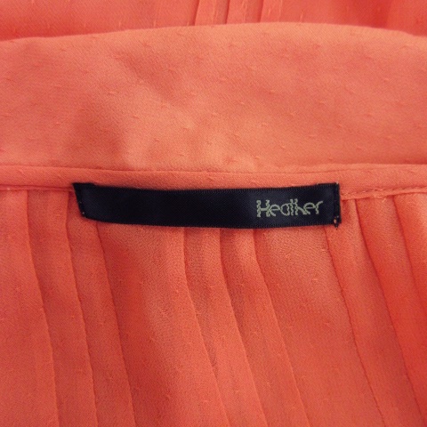 ヘザー Heather ブラウス シャツ 半袖 シアー F オレンジ Mn3 レディース 198 ベクトルパーク
