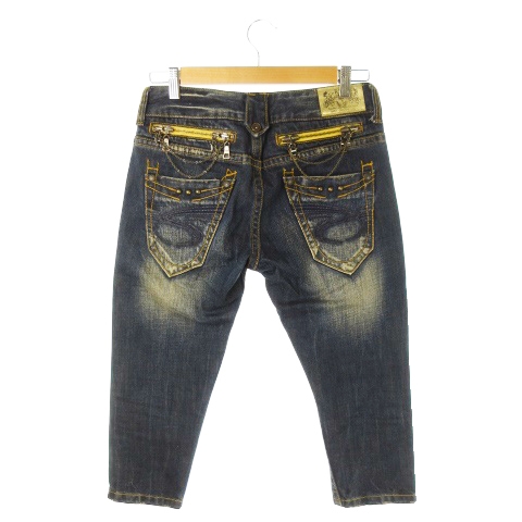 レッドペッパー Red Pepper パンツ デニム ジーンズ クロップド カプリ ダメージ加工 25 インディゴ Mn17 レディース 198 ベクトルパーク