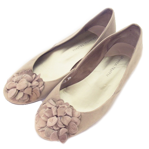 オリエンタルトラフィック Oriental Traffic 靴 パンプス シューズ フラット 花 フラワー 39 ベージュ Ah3 レディース 198 ベクトルパーク