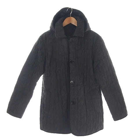 ユナイテッドアローズ A Day In The Life United Arrows コート キルティング 中綿 フード ウール混 L グレー Ah14 メンズ 198 ベクトルパーク