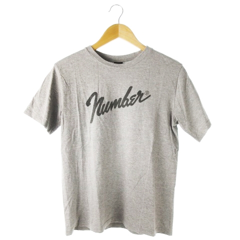 ナンバーナイン Number N Ine Tシャツ カットソー クルーネック 半袖 ロゴ プリント 2 グレー Ck5 メンズ 198 ベクトルパーク