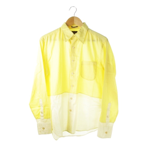 新品☆Paul Smith COLLECTION 半袖麻シャツ☆黄色☆XLサイズ 新品☆Paul Smith COLLECTION 半袖麻シャツ☆黄色☆XLサイズ メンズ