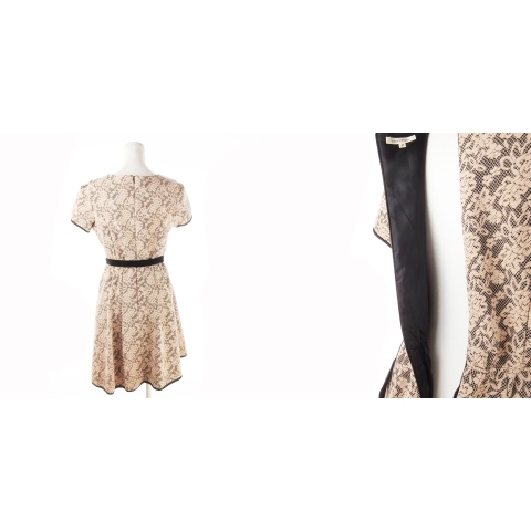 レストローズ L Est Rose ワンピース ミニ 半袖 リボン 花柄 2 ピンク Ck3 レディース 198 ベクトルパーク