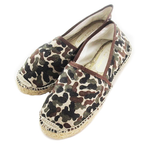 ガイモ Gaimo アースミュージック エコロジー Earth Music Ecology 靴 シューズ スリッポン エスパドリーユ 迷彩柄 カモフラ 38 茶 ブラウン Ah レディース 198 ベクトルパーク