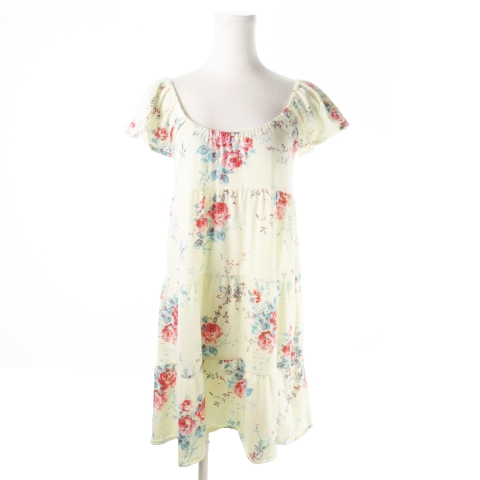 ジェラートピケ Gelato Pique ルームウェア ワンピース ミニ 半袖 花柄 F クリーム Ao1 レディース 198 ベクトルパーク