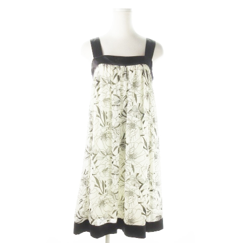 トミーヒルフィガー Tommy Hilfiger ワンピース ひざ丈 ノースリーブ 花柄 ロゴ 0 白 ホワイト Ao3 レディース 198 ベクトルパーク