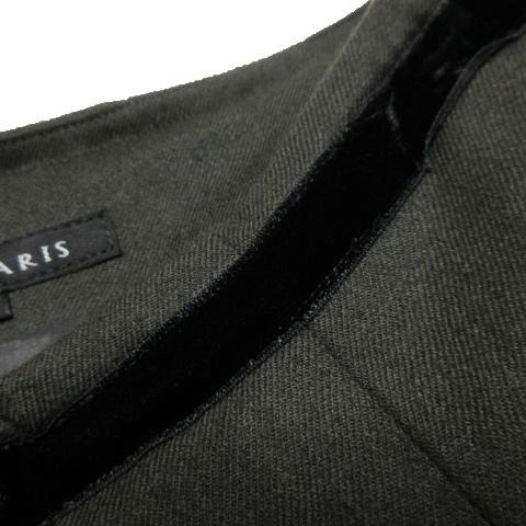 ダナパリ DANAPARIS スカート フレア ミモレ ロング タック ウール 大きいサイズ 42 焦げ茶 ダークブラウン カーキ /CK11 ☆ レディース