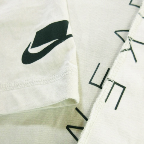 ナイキ Nike ワンピース Tシャツ ロング 半袖 パネル 切替 バックプリント スポーツ M 白 ホワイト Ah1 レディース 198 ベクトルパーク