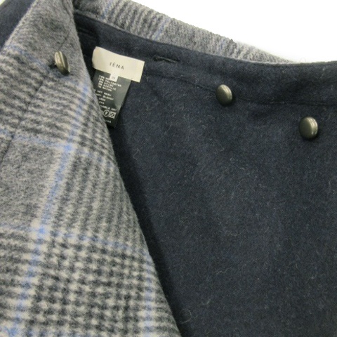 イエナ IENA スカート リバーシブル ラップ タイト ミニ ウール グレン
