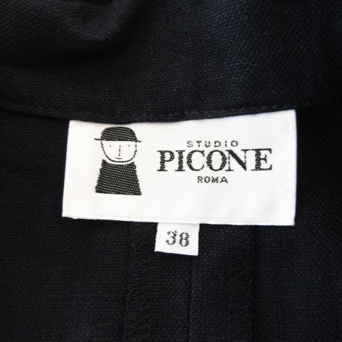 ピッコーネ PICONE ジャケット テーラード ロング丈 麻混 リネン混 
