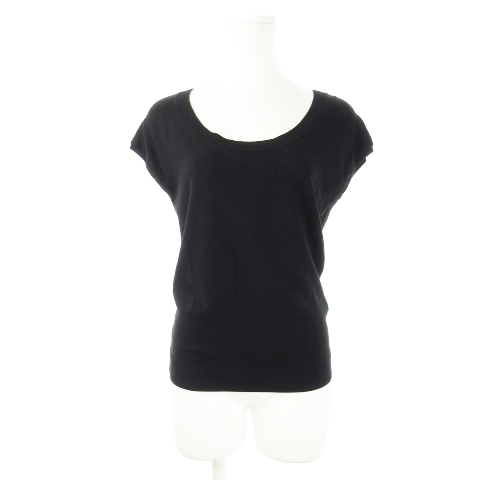 Le souk - Le souk ルスーク　ニット　半袖　トップス 美品 LE SOUK ルスーク ニット トップス サマーニット 紺 洗える