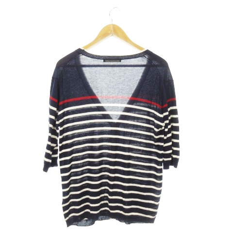 CONFIRM コンファーム (L) 長袖ニット Ｖネック メンズ シンプル セールモヘアライク ルーズシルエット グラデーション 煙柄