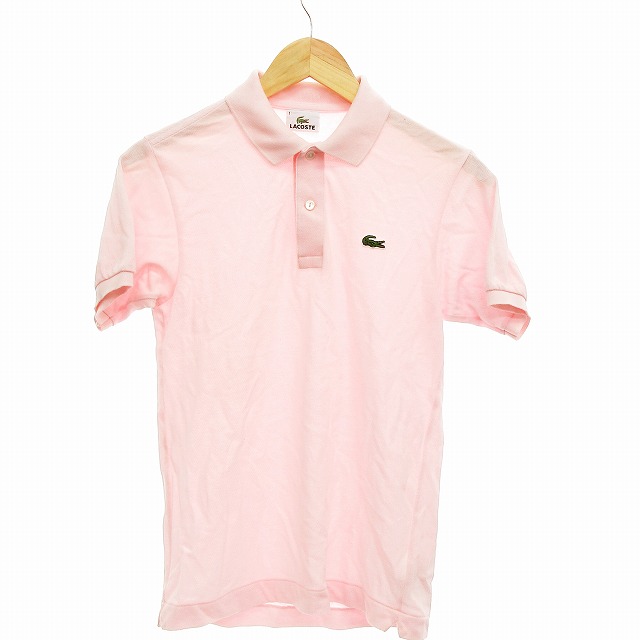 ラコステ Lacoste ポロシャツ カットソー 鹿の子 半袖 ワンポイント 1 ピンク Mm メンズ 0 ベクトルパーク