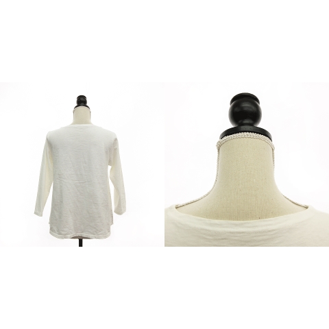 パラスパレス Pallas Palace Tシャツ カットソー 七分袖 Uネック F 白  