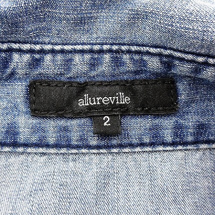 アルアバイル Allureville ワンピース デニム ミニ 長袖 2 青 ブルー Kk レディース 0 ベクトルパーク