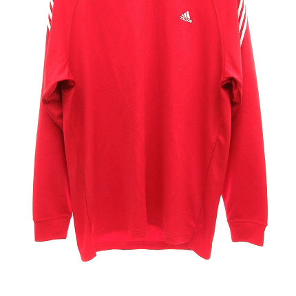 アディダス Adidas Tシャツ カットソー 長袖 ハイネック ラグランスリーブ ライン ワンポイント O 赤 白 Kk メンズ 0 ベクトルパーク