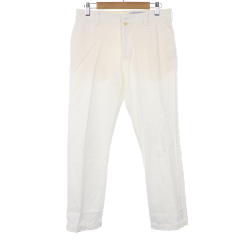 ヤエカ Yaeca 146 パンツ スラックス テーパード 無地 センタープレス ジップフライ コットン 28 白 ホワイト M2n7 メンズ 1 ベクトルパーク