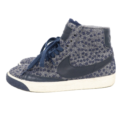 ナイキ Nike スニーカー シューズ ハイカット 刺繍 総柄 23 紺 ネイビー Wmns Blazer Mid Prm Txt M2n13 レディース 1 ベクトルパーク