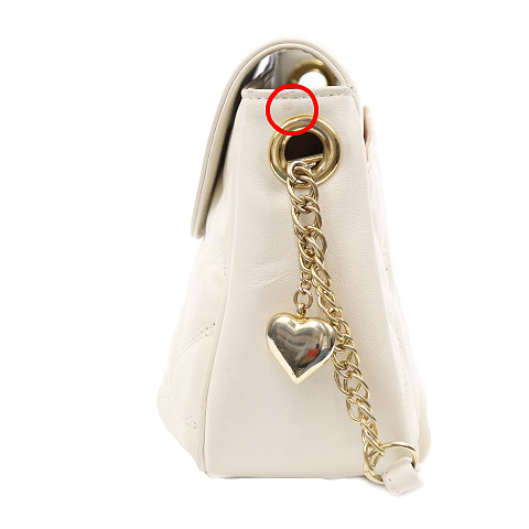 モスキーノ MOSCHINO バッグ ショルダー フラップ ハート キルティング 