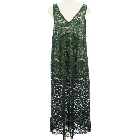 ジャーナルスタンダード レリューム Journal Standard Relume 18ss ワンピース ロング マキシ プランジング ノースリーブ コードレース F 緑 グリーン M2o レディース 1 ベクトルパーク
