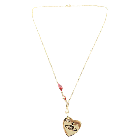限定品レア色/viviennewestwoodハートオーブ/リップネックレス