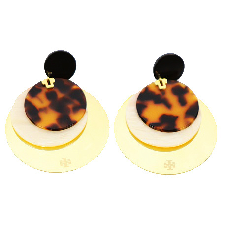 トリーバーチ　ピアス　　べっこう トリーバーチ TORY BURCH ピアス スタッド プレート サークルモチーフ