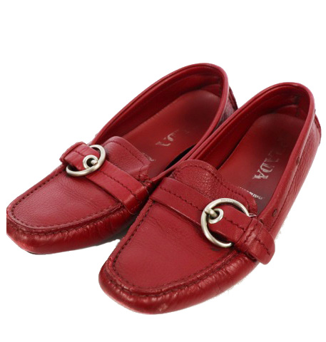 プラダ PRADA シューズ ローファー モカシン スクエアトゥ レザー 