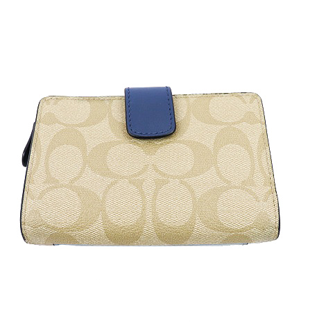【美品】 COACH 二つ折り財布　C8272 マネークリップ　ブルー c8272qbccf-zzl.jpg