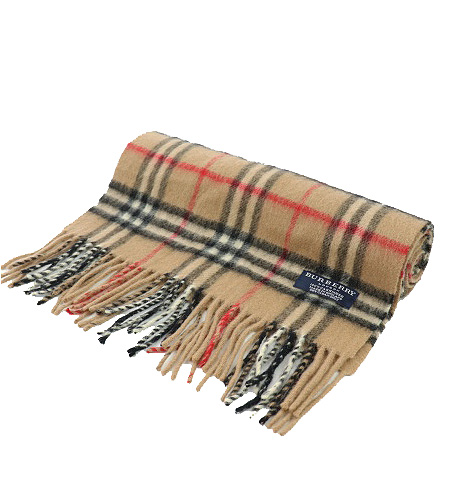 バーバリー BURBERRY マフラー ストール チェック フリンジ カシミヤ  