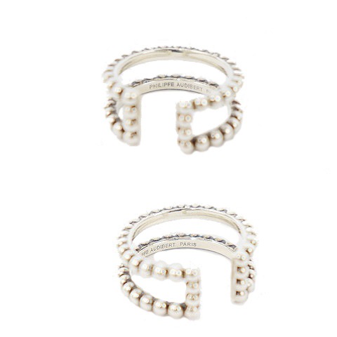 フィリップオーディベール PHILIPPE AUDIBERT 指輪 リング ボールチェーンモチーフ アクセサリー 15号 銀色 シルバー色  BG1800 /TM レディース 201-401909130278 | ベクトルパーク PHILIPPE AUDIBERT＊パールチェーンリング