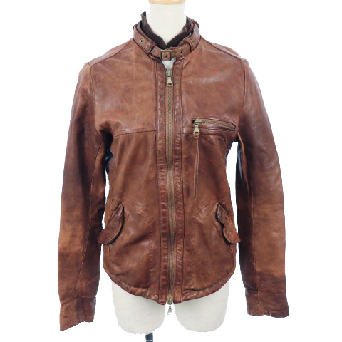 パドカレ pas de calais ジャケット ライダース ラムレザー シングル 