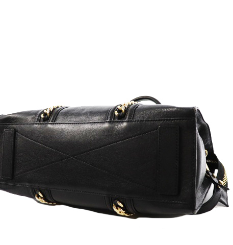 ミリー milly バッグ ハンド ショルダー 2way レザー チェーンモチーフ 