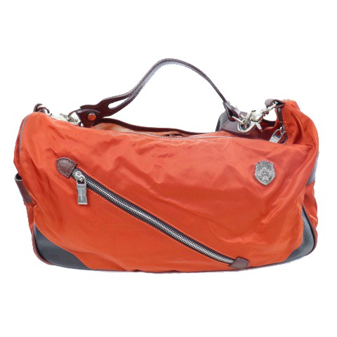 オロビアンコ・イエロー レザー×ナイロン ショルダーバッグ ikoniko-bl-cya.jpg