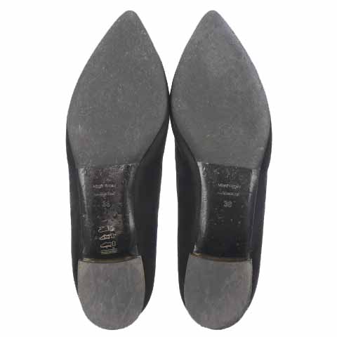 【kiranik06】BALDAN バルダン　ポインテッドトゥ　フラット バルダン baldan シューズ フラット ポインテッドトゥ スエード 38 黒