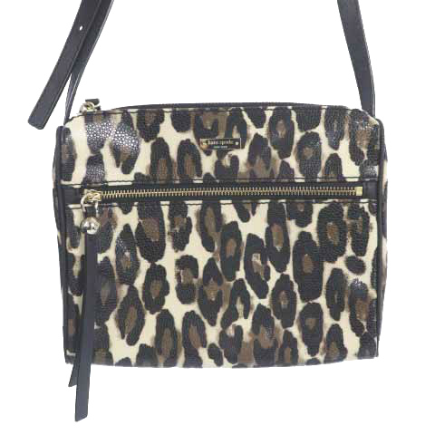 ケイトスペード KATE SPADE バッグ ショルダー レザー PVC ヒョウ柄 