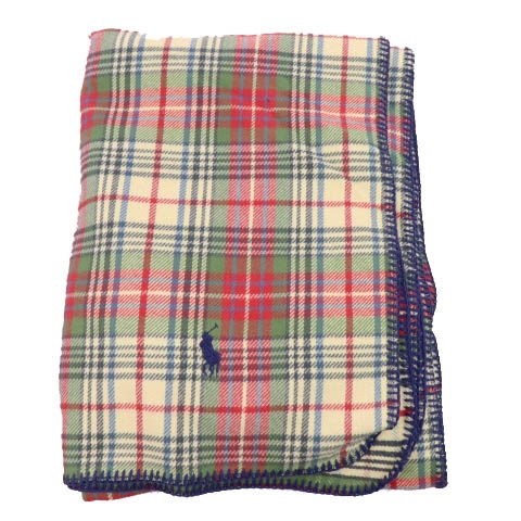 未使用品 ラルフローレン Ralph Lauren ブランケット ひざ掛け 大判 ワンポイント ロゴ チェック 140 0 アイボリー Tm メンズ レディース 1 ベクトルパーク