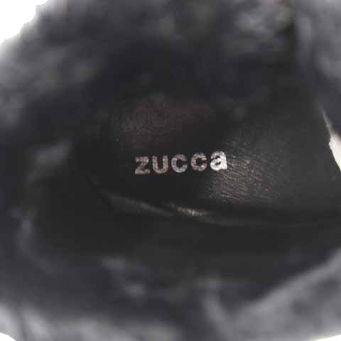 ズッカ zucca ブーツ ミドル ラウンドトゥ フラット レザー ラビット 