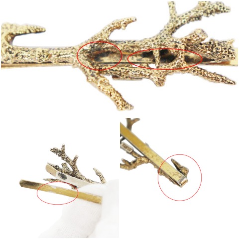 プリュイ PLUIE ヘアピン ヘアアクセサリー サンゴモチーフ 金色