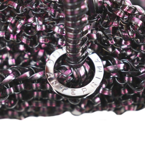 アンテプリマ ANTEPRIMA バッグ ハンド ワイヤー PVC スクエア 紫