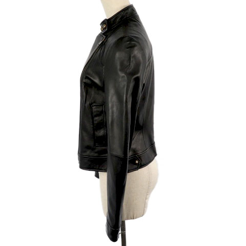 美品 レイビームス ライダースジャケット ダブル 羊革 ブラック M相当 美品 レイビームス ライダースジャケット ダブル 羊革 ブラック