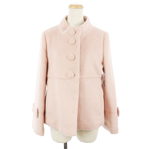 ギャラリービスコンティ Gallery Visconti コート シャギー ショート スタンドカラー ウール混 3 ピンク Ri18 レディース 201 401911250009 ベクトルパーク