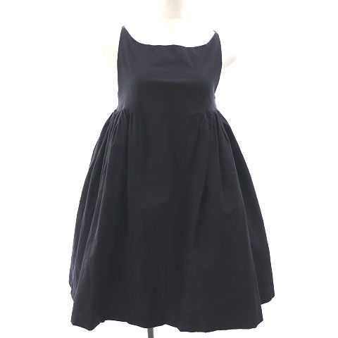 未使用品 シスタージェーン Sister Jane 18aw ワンピース キャミソール ギャザー ひざ丈 チュール S 黒 ブラック Ri13 レディース 1 ベクトルパーク