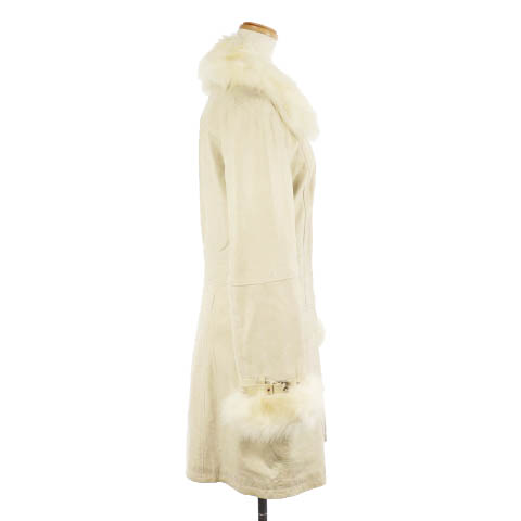 バーバリーブルーレーベル　羊皮コート38 ラム 訳あり）バーバリーブルーレーベル ファーコート 38 M 2way